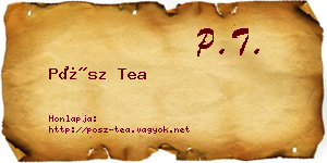 Pósz Tea névjegykártya